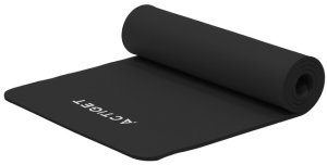 Actiget Mata do jogi, ćwiczeń fitness 183x61 cm antypoślizgowa, materac do stretchingu czarny Uniwersalny 17