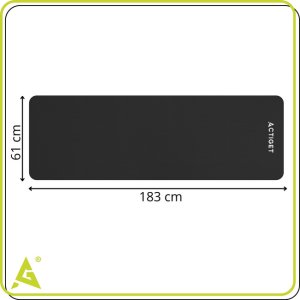 Actiget Mata do jogi, ćwiczeń fitness 183x61 cm antypoślizgowa, materac do stretchingu czarny Uniwersalny 29
