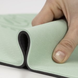 Actiget Mata do jogi, ćwiczeń fitness 183x61 cm antypoślizgowa, materac do stretchingu miętowy Uniwersalny 17