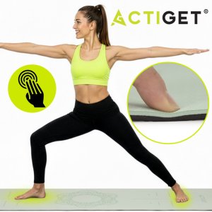 Actiget Mata do jogi, ćwiczeń fitness 183x61 cm antypoślizgowa, materac do stretchingu miętowy Uniwersalny 24