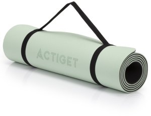 Actiget Mata do jogi, ćwiczeń fitness 183x61 cm antypoślizgowa, materac do stretchingu miętowy Uniwersalny 5