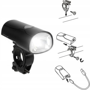 Dunlop Lampka Rowerowa Przednia LED USB-C Certyfikat 2 tryby Dunlop 2
