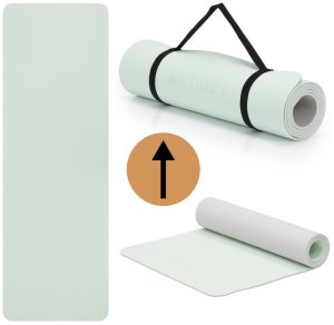 Actiget Mata do jogi, ćwiczeń fitness 183x61 cm antypoślizgowa, materac do stretchingu, miętowy Uniwersalny 20
