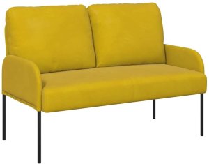 vidaXL z poduszką 110cm Żółty sklejka 2