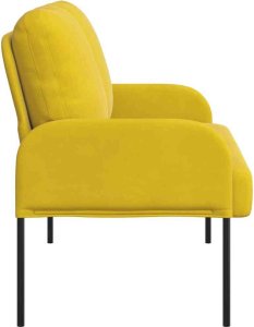 vidaXL z poduszką 110cm Żółty sklejka 5