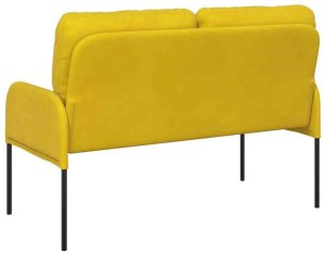 vidaXL z poduszką 110cm Żółty sklejka 6