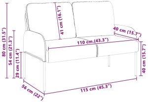 vidaXL z poduszką 110cm Żółty sklejka 10