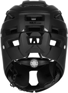 Kiddimoto Kask pełno twarzowa Nils Extreme MTW101 czarny lekki regulowane dopasowanie 11