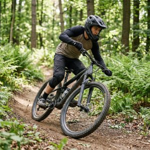 Kiddimoto Kask pełno twarzowa Nils Extreme MTW101 czarny lekki regulowane dopasowanie 4