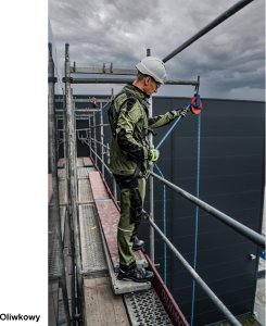 Stalco Męska bluza robocza elastyczna wiatroszczelna dodatki odblaskowe 3M Scotchlite budownictwo serwis montaż oliwkowa czarna STRETCH LINE - czarny 2XL 21