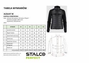 Stalco Bluza softshell damska odzież hybrydowa termoizolacja stójka elementy kontrastowe zamek strunowy kryty wydłużany tył czarna August W L 2