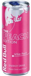 Red Bull Energy drink, PEACH EDITION, 12 szt w kartonie, cena za 1 szt, Red Bull white peach 2