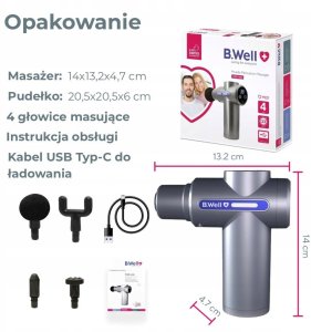 Masażer Herdegen Pistolet do masażu masażer mięśni  B.Well MED-450 8