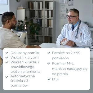 Ciśnieniomierz Hi-Tech Medical CIŚNIENIOMIERZ NARAMIENNY AUTOMATYCZNY ARYTMIA DUŻY MANKIET PRO-25 B.WELL 7