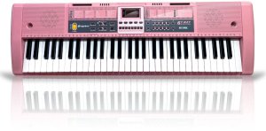 Suprimo Keyboard organy z mikrofonem dla dzieci podświetlane klawisze różowa 6136L 3