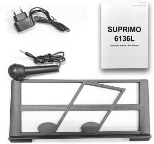 Suprimo Keyboard organy z mikrofonem dla dzieci podświetlane klawisze różowa 6136L 6