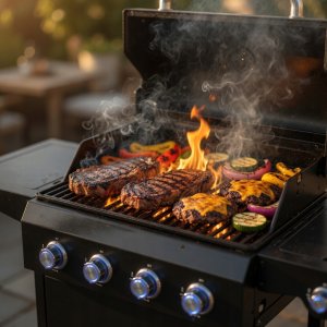 LTC LTC BBQ, Grill gazowy, 5 palników, miejsce na butlę, czarny 8