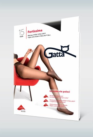 Gatta FORTISSIMA 15 - Rajstopy gładkie 3D Nero r. 3-M 1