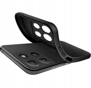 krainaGSM Etui Do Motorola Moto G15 |G15 Power Matowe Czarne Silikon Slim 2 Szt Szkło 5