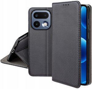 krainaGSM Etui Magnet Do Realme 16 Pro 5G Zamykane Czarne Futerał + Szkło 9H 5