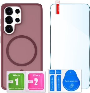 krainaGSM Etui Magnetyczne Matowe Do Samsung S25 Ultra |Do Magsafe Trwałe + Szkło 6