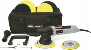 Masner Dino KRAFTPAKET Polerka Mimośrodowa 650W Skok 9mm Talerze 125mm 150mm Pady 2