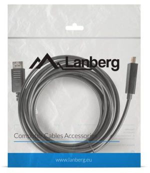 Kabel Lanberg DisplayPort - HDMI 5m czarny (CA-DPHD-10CC-0050-BK) 2
