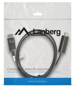 Kabel Lanberg DisplayPort - HDMI 1m czarny (CA-DPHD-10CC-0010-BK) 2