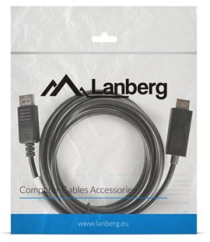 Kabel Lanberg DisplayPort - HDMI 3m czarny (CA-DPHD-10CC-0030-BK) 2