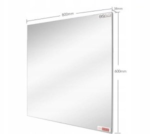 Lustro YRKE Byecold Lustro Łazienkowe 450W Ogrzewanie Podczerwień 80x60cm Panel IR 4