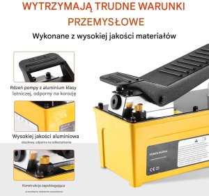 Virax Pompa hydrauliczna 689 bar, 1.6L, pedałowa, aluminiowa, do auta 6