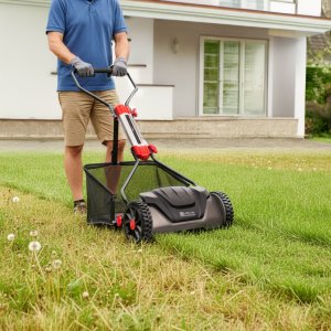 Kosiarka ręczna Hecht KOSIARKA RĘCZNA BĘBNOWA MECHANICZNA WRZECIONOWA PCHANA DUŻA KOSZ 30L 40CM LGASM-4042 5