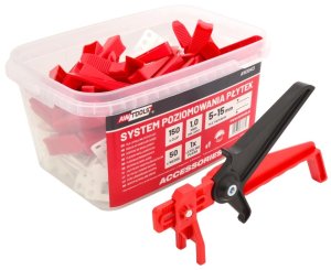 AWTools AWTOOLS SYSTEM POZIOMOWANIA BRAMKOWY 1,0mm 150+50szt.+SZCZ.REG.(BRAMKA 5-15mm + KLIN + SZCZYPCE) 2