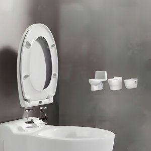 Deska bidetowa Riwall Deska Sedesowa Klozetowa Wolnoopadająca do WC Wypinana Uniwersalna ZAWIASY 7