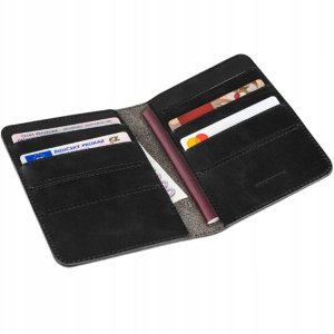 Fixed Skórzany portfel FIXED Passport rozmiar paszportu czarny 5