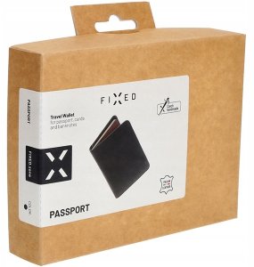 Fixed Skórzany portfel FIXED Passport rozmiar paszportu czarny 7