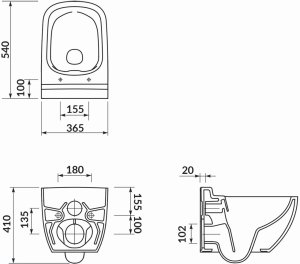 Zestaw kompaktowy WC Cersanit C24 AQUA 50 MECH QF MZ CASPIA CO DUR WO ŁW 6