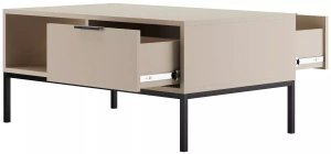 Vivaldi Stolik kawowy AUSTIN 100x60 kaszmir/czarny KOCOT MEBLE 4