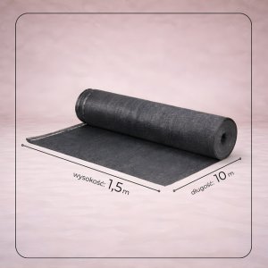 Springos Siatka cieniująca 90% osłonowa 1,5 x 10 m 140g/m2 100 szt. opasek zaciskowych jasny antracyt UNIWERSALNY 3