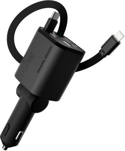 Ładowarka Mobile Origin 4in1 50W Car Charger CA28 - USB-C + USB-A, USB-C and Lightning Cable (MO-CCH-CA28) 2