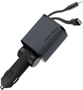 Ładowarka Mobile Origin 4in1 50W Car Charger CA28 - USB-C + USB-A, USB-C and Lightning Cable (MO-CCH-CA28) 3