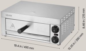 Piec do pizzy Vevor 1500 W srebrny 2