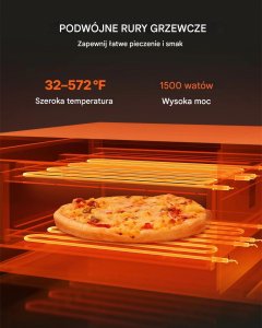 Piec do pizzy Vevor 1500 W srebrny 4