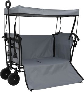 Stabilus Składany Wózek Ręczny Szary 105 x 56.5 x 116 cm Tkanina Oxford 11