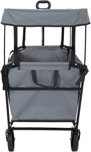 Stabilus Składany Wózek Ręczny Szary 105 x 56.5 x 116 cm Tkanina Oxford 2