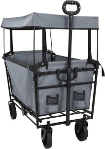 Stabilus Składany Wózek Ręczny Szary 105 x 56.5 x 116 cm Tkanina Oxford 4