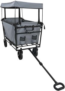 Stabilus Składany Wózek Ręczny Szary 105 x 56.5 x 116 cm Tkanina Oxford 9
