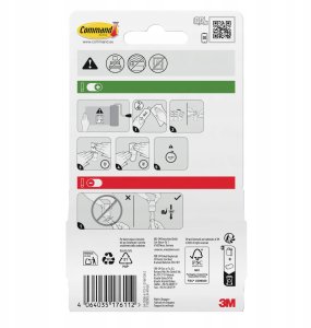 Staples Paski samoprzylepne COMMAND™ (17020), wymienne, mini, 40 szt., transparentne 2