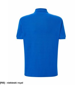 JHK PORA210WK - polo męskie, krótki rękaw ze ściągaczami, 2 guziki, boczne rozcięcia, 65% poliester 35% bawełna - niebieski royal XL 2