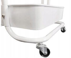 Kontrasto Metalowy wózek 3 poziomy 75 cm biały mobilny regał na kółkach 8